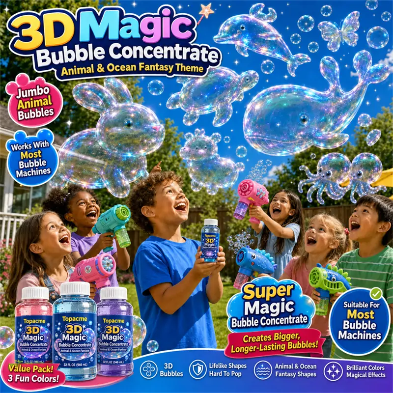Topacme® Super 3D Magic Bubble Concentrate —— Animal & Ocean Fantasy Theme💟