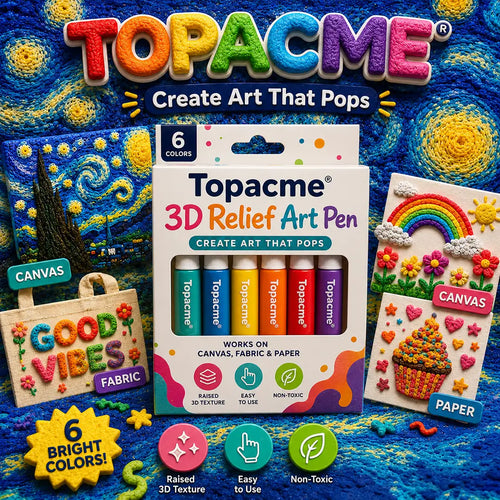 Topacme® 3D Relief Art Pen – Turn Flat Drawings Into Touchable 3D Art🪄🪄