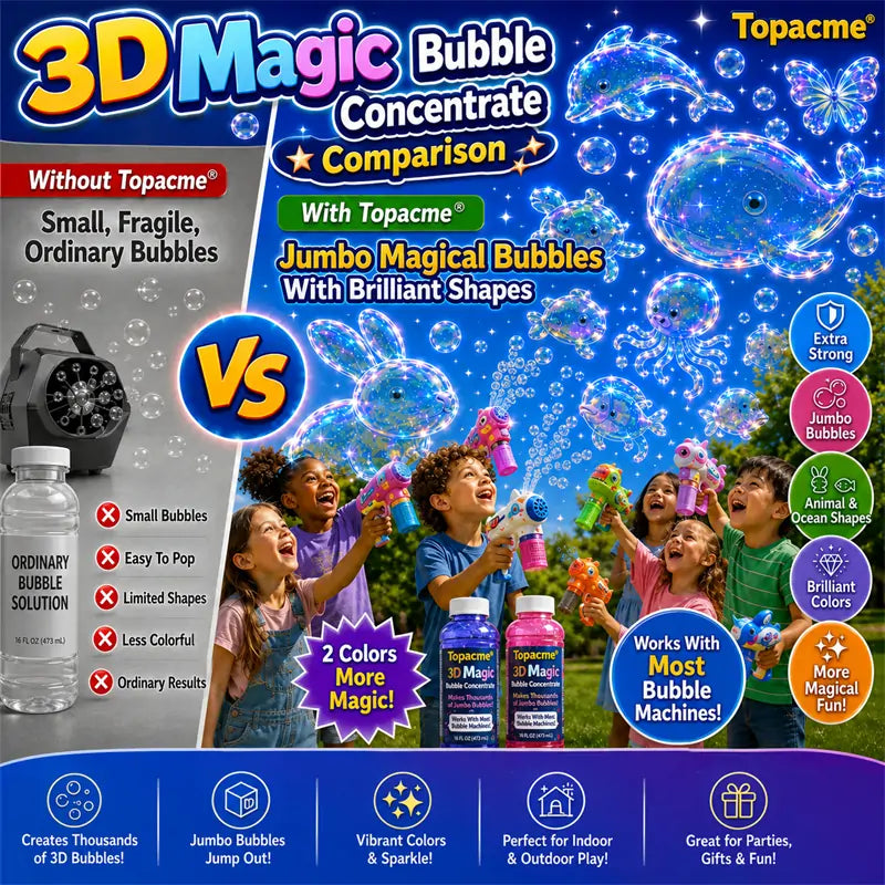 Topacme® Super 3D Magic Bubble Concentrate —— Animal & Ocean Fantasy Theme💟