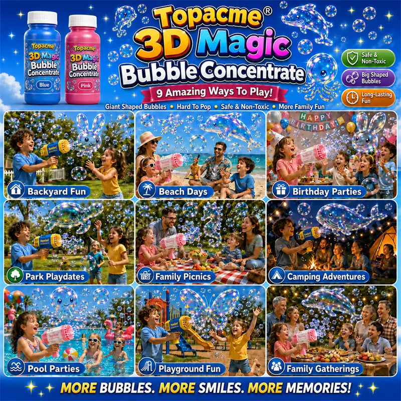 Topacme® Super 3D Magic Bubble Concentrate —— Animal & Ocean Fantasy Theme💟