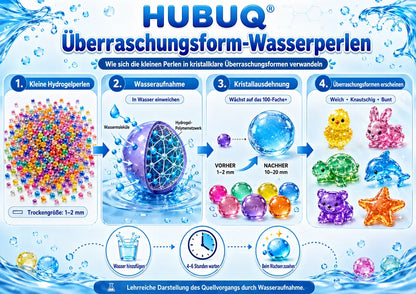 HUBUQ® Wasserperlen mit Überraschungsformen🪄🐳