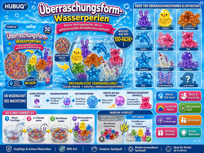 HUBUQ® Wasserperlen mit Überraschungsformen🪄🐳