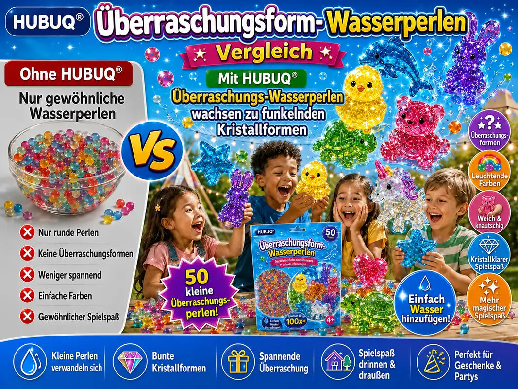 HUBUQ® Wasserperlen mit Überraschungsformen🪄🐳